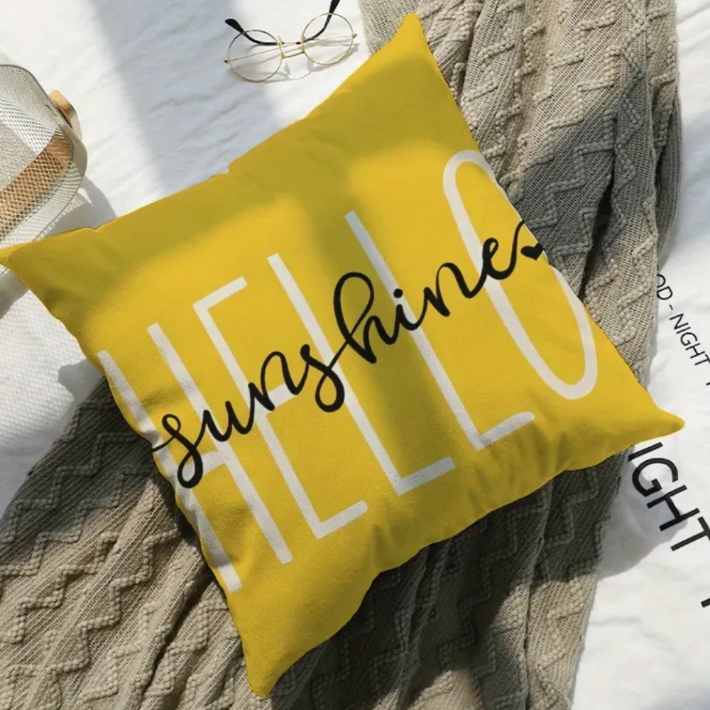 NWT HELLO SUNSHINE PILLOW COVER